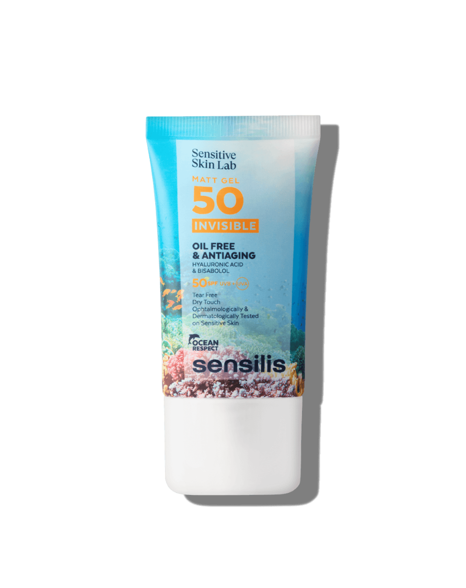 Sensilis Invisible Matt Gel 50+ 40ml - Protector solar facial para todo tipo de piel